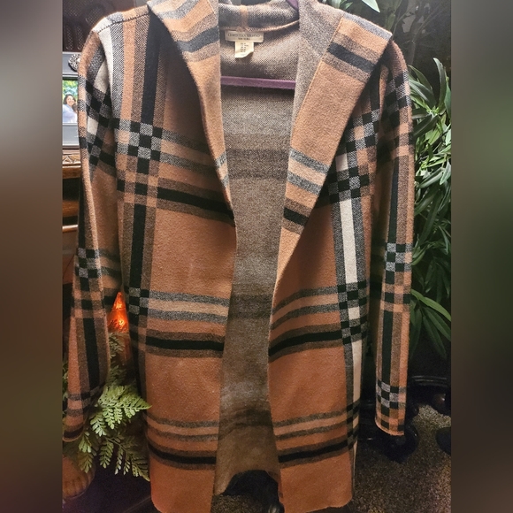 Christian Siriano Sweaters - Soft Plaid sweater wrap